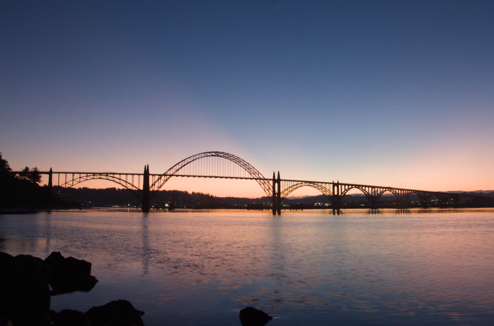 Newport Bridge Nw Waterline Sunrise - Photography by Gabe Murk
